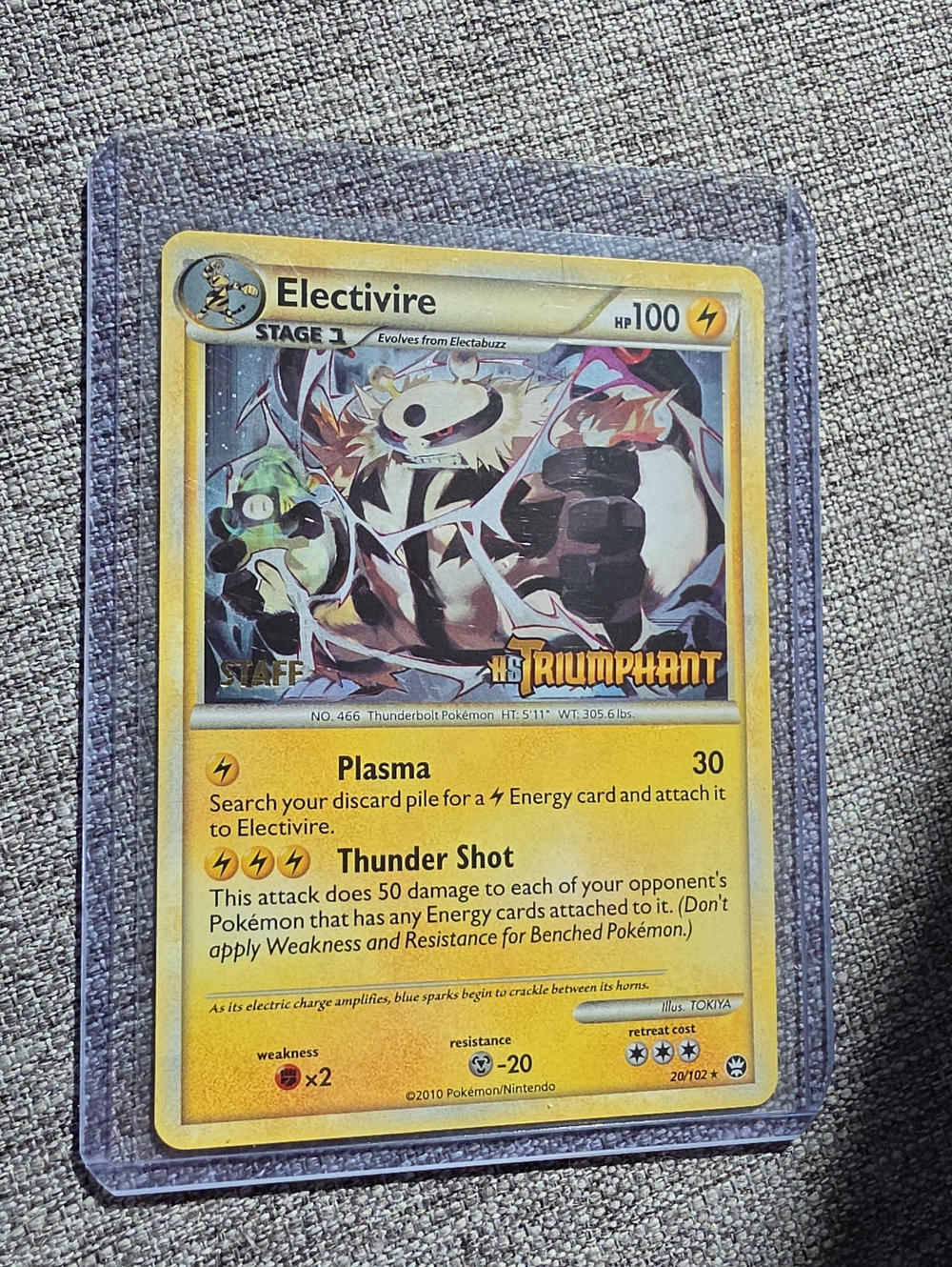 Pokemon Electivire Triumphant Card — Yellow